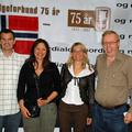Glade vinnere av NM Mix Lag, fra venstre Jan Petter Svendsen, Desislava Borissova Popova, Ann Karin Fuglestad og Rune Hauge